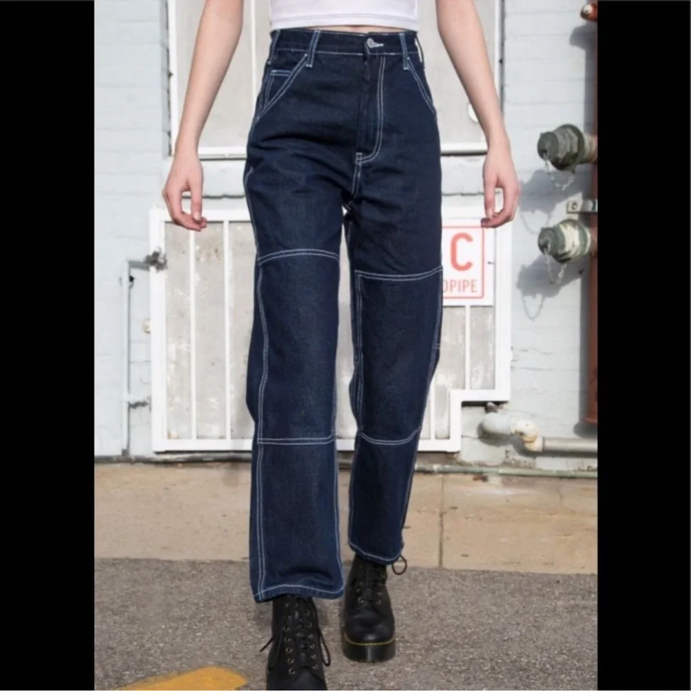 Brandy Melville Ariana Painter Cargo Jeans Small Carpenter Straight Leg
